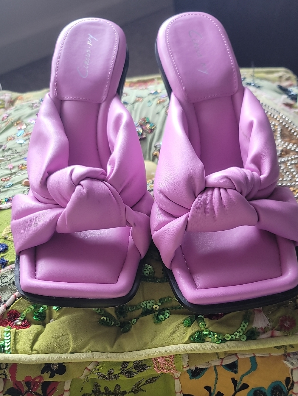 Circus NY by Sam Edelman Pink Slide Kitten Heal Sandals - Picture 2 of 6